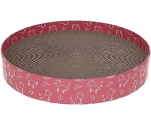 Kerbl Pet Circle Cat - Cama rascadora de cartón Rosa, diámetro 34 cm