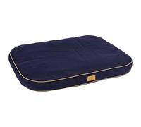 Kerbl Pet Cojín de Cama Jerome Azul Marino-coñac 80x60x6cm | Azul oscuro/coñac, 80 × 60 × 6 cm, cojín de poliéster acolchado con base antideslizante