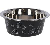 Kerbl Pet Comedero para Perros de Acero Inoxidable Pet, Negro, 900 ml, Apto para Comida y Agua, Apto para lavavajillas, Robusto, con diseño