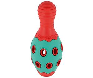 Kerbl Pet Cono ToyFastic rellenable, Rojo/Turquesa, 15 x 6,5 cm