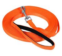 KERBL PET Correa de búsqueda Miami con asa Suave, Naranja, 10 m x 20 mm