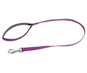 Kerbl Pet - Correa Miami con empuñadura Suave, 20 mm, 100 cm, Color Morado