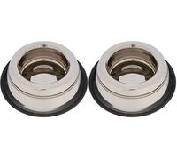 KERBL Pet - Cuenco antisalpicaduras de Acero Inoxidable, 900 ml (Paquete de 2)