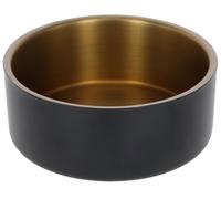 Kerbl Pet Cuenco de Acero Inoxidable Golden, para Perros y Gatos, Acero Inoxidable, Termorregulador, Antideslizante, Apto para lavavajillas, Negro|Oro, 8,2 cm