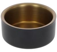 Kerbl Pet Cuenco de Acero Inoxidable Golden, para Perros y Gatos, Acero Inoxidable, Termorregulador, Antideslizante, Apto para lavavajillas, Negro|Oro, 5,7 cm