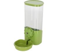 Kerbl Pet Dispensador de Agua 850 ml, para Conejos y Animales pequeños, Rejilla de fijación, Tapa extraíble, Plástico, No gotea, Verde|Transparente