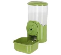 Kerbl Pet Dispensador de Comida 1000 ml, para Conejos y Animales pequeños, Fijación de Rejilla, Deslizamiento automático, Robusto, Verde|Transparente, 11x20x20 cm