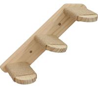 Kerbl Pet Escalera para Gatos Timber, Longitud 38 cm, con Yute | Natural, 38 × 16,5 cm, madera con yute natural, se puede montar en ambos lados y soporta hasta 6 kg
