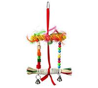 KERBL PET Escalera para pájaros Nature con campana, altura 40 cm