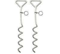 Kerbl Pet Estaca tirabuzón Cromado, 40 cm (Paquete de 2)