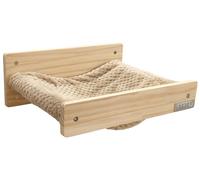Kerbl Pet Hamaca de Pared Timber, 38×33,5×16 cm, Natural/Topo