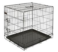 Kerbl Pet Jaula para Transporte, Plegable, Negro, 63 x 48 x 57 cm, 1 Puerta