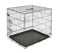 Kerbl Pet Jaula para Transporte, Plegable, Negro, 63 x 48 x 57 cm, 1 Puerta