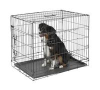 Kerbl Pet Jaula para Transporte, Plegable, Negro, 76 x 54 x 64 cm, 2 Puertas