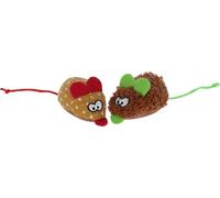 Kerbl Pet Juguete Gatos Ratón, marrón/Beis, 7 × 4 cm, 2 Unidades