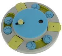 Kerbl Pet Juguete para pensar y aprender Turnley, inteligente, para snacks, azul/verde, altura 6 cm, Ø 27 cm, rellenable, plástico antibacteriano, base antideslizante