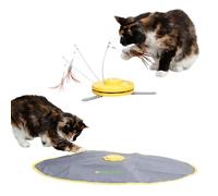 Kerbl Pet - Juguete para Gato 2 en 1 con Plumas de Cola, 70 x 53 x 5 cm