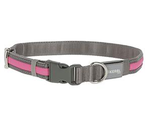 Kerbl Pet Light & Reflex - Collar luminoso, color rosa, M/L | Collar para perros, collar de perro, paseo