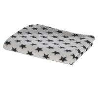 Kerbl Pet Manta para perros Stella, Frazada, gris, con estampado de estrellas, 140x100 cm, perros, gatos, de suave forro polar, protege muebles