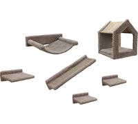 Kerbl Pet Monte Baldo - Pared de Escalada para Gatos, 6 Piezas, Color Gris