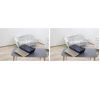 Kerbl Pet Pájaro Arena Alfombra 28 x 43 cm, 6 Hojas, Arena Suelo (Paquete de 2)