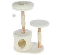 Kerbl Pet Rascador Lucia para Gatos, Troncos de Madera de peral, Superficies de Descanso mullidas, Cuerdas de sisal para el Cuidado de Las uñas, Cama de Descanso Lavable, Blanco, 90 cm