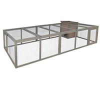 Kerbl Pet Recinto al Aire Libre Luna, recinto para Conejos, Madera de Abeto, 230 x 115 x 59 cm, con Techo de Rejilla, separación Entre Barras de 13 mm, protección contra Las inclemencias del Tiempo
