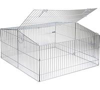 Kerbl Pet Recinto Exterior, 115 x 115 x 60 cm, con protección Solar, Duradero, galvanizado