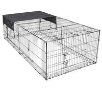 Kerbl Pet Recinto exterior Nala con sistema anti-escape, 200 x 100 x 60 cm, de metal galvanizado de 3,2 cm refugio, corral al aire libre, libertad de movimiento, zona de ejercicio, conejos, liebres