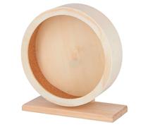 Kerbl Pet Rueda de madera para hámster, Ø 22cm, con superficie de rodadura de corcho, cerrada, segura, sin peligro para las garras, silenciosa, ideal para hámsteres y otros pequeños roedores