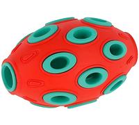 Kerbl Pet Rugby ToyFastic - Relleno (12 x 7,5 cm), Color Rojo y Turquesa