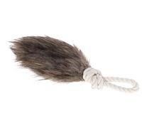 Kerbl Pet Snack Dummy, 32x11cm, marrón, con Cuerda para lanzar, Piel sintética, para lanzar y Recoger, poliéster, para Rellenar con premios