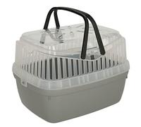 Kerbl Pet Transportín Portobello, 30x23x23cm, plástico, Gris, para hámsteres, cobayas y roedores