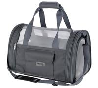 Kerbl Pet Transportín Vacation Air, Caja de Transporte, Gris, 42 x 25 x 25 cm, Peso máximo de la Mascota: 10 kg, Resistente a arañazos, Lavable, Tela Oxford, para Gatos y Perros pequeños