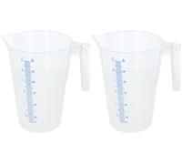 Kerbl Recipiente de medición de plástico de 3 litros con escala, apilable (Paquete de 2)