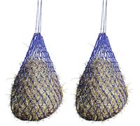 Kerbl Red de heno (Malla 5 x 5 cm, Color Azul, Red de alimentación Estrecha, para Caballos, prolongación de la Hora de alimentación) 321298 (Paquete de 2)