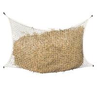 Kerbl Red de heno para alimentación Las 24 Horas, Bolsa de heno, Red de alimentación, Blanca, Aprox. 16 kg, 160x100 cm, tamaño de Malla 3x3 cm, Caballos, Duradera, Resistente al desgarro
