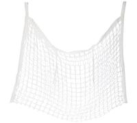 Kerbl Red de heno para Ponis y remolques, Bolsa de heno, Red de alimentación, Blanca, Aprox. 4 kg, 90x60 cm, tamaño de Malla 3x3 cm, Caballos, Duradera, Resistente al desgarro
