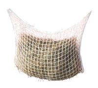 Kerbl Red de heno para Ponis y remolques, Bolsa de heno, Red de alimentación, Blanca, Aprox. 4 kg, 90x60 cm, tamaño de Malla 3x3 cm, Caballos, Duradera, Resistente al desgarro