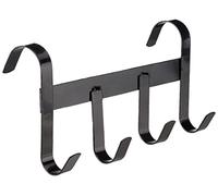 Kerbl Soporte para Bridas, Almacenamiento para Bridas, con 4 Ganchos, Negro, Metal, 36cm, para Jinetes, diseño