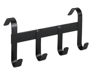 Kerbl Soporte para Bridas, Almacenamiento para Bridas, con 4 Ganchos, Negro, Metal, 36cm, para Jinetes, diseño