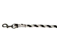 Kerbl Strick Führstrick Mustang Karabiner-Haken De Punto, Unisex Adulto, Plateado, Negro y Blanco