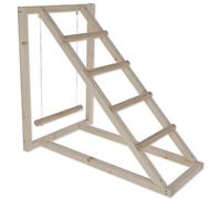 KERBL Torre de Escalada con Columpio para Pollos (Torre de Juego de Madera, 117 x 14,2 x 14,2 cm, estación de Escalada para establo o Pico) 73164