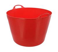 Kerbl Trog FlexBag Rojo (comedero Flexible, Cuenco para Cereales, Capacidad de 60 litros, Cubo de Comida con Dos Asas) 326197