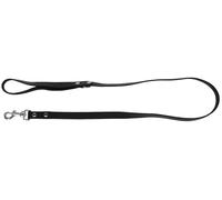 KERBL Tuscany 86218 - Correa de Piel de Vacuno curtida Vegetal, 120 cm, Color Negro (Longitud 120 cm, Ancho 20 mm)