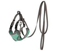 Kerbl Vajilla para Gatos con Correa, 120 cm, Malla Suave, Color Turquesa