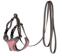 Kerbl Vajilla para Gatos con Correa de 120 cm, Malla Suave, Coral