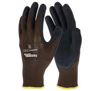Kerbl works 1 par Guantes de trabajo SmoothGrip, talla 10/XL, marrón, unisex, poliéster, látex, para montaje, manualidades y taller
