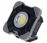 Kerbl works WorkFire 1000 foco LED móvil, lámpara de trabajo, IP54, negro, gris, 10x10x4,5cm, 10W, 1000lm, recargable, imán integrado