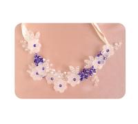 Kercisbeauty Something Blue Crystal Flower Hair Piece para mujeres y niñas Boda nupcial Hair Jewelry Tiara (azul)